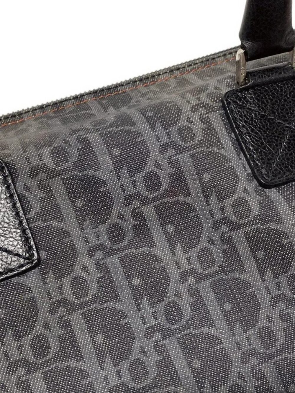 DIOR/ChristianDior Flight/Trotter Navy Black Orange Denim Jacquard Leather - Picture 13 of 15